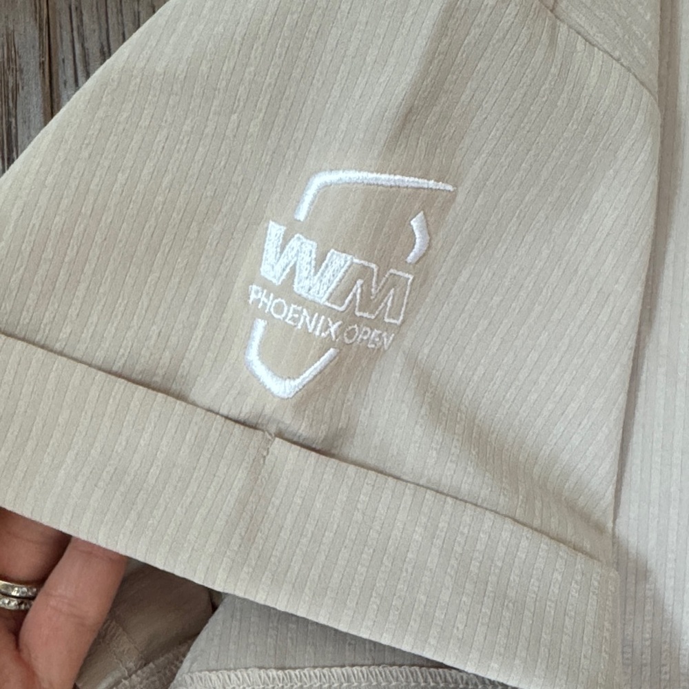 NWT Adidas Taupe Go To Short Sleeve Layer Sweatshirt Waste- Management PGA Tour - Picture 4 of 10